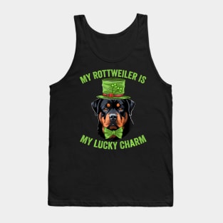 My Rottweiler Is My Lucky Charm Dog St Patricks Day Tank Top